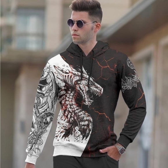 🎉🎉Host Pick🎉🎉 Men’s Hoodie — Dragon size M NWT - Picture 1 of 5